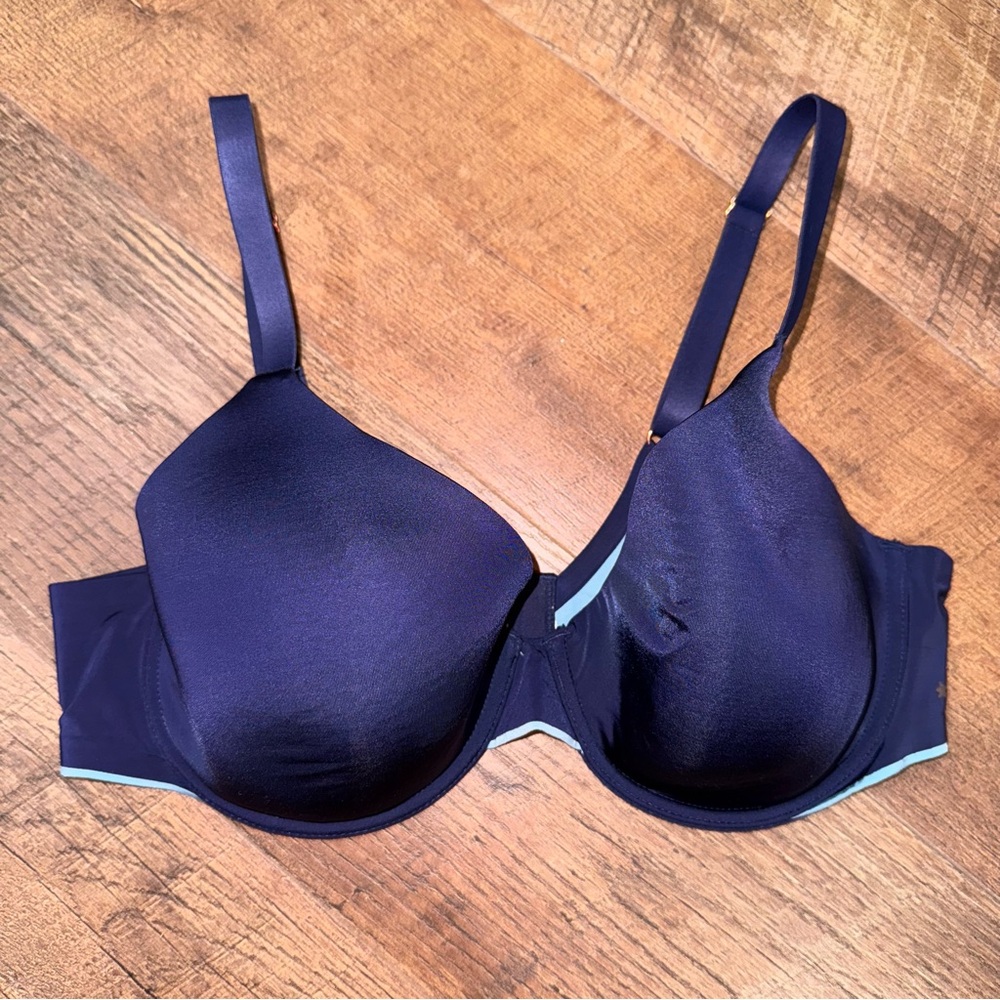 Aerie Real Me Full Coverage Blue Underwire Bra with Cute Star Print - Picture 13 of 13